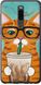 Чехол на Meizu Note 8 Зеленоглазый кот в очках "4054u-1610-7105"