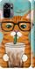 Чехол на Xiaomi Redmi Note 10 Зеленоглазый кот в очках "4054c-2277-7105"