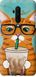 Чехол на OnePlus 7T Pro Зеленоглазый кот в очках "4054u-1810-7105"