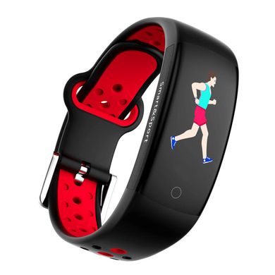 Фитнес браслет Smart Band Q6S 3D дисплей Тонометр Черно-красный