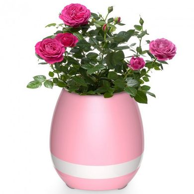 Портативный умный цветочный горшок-колонка Smart Music Flowerpot с музыкой Pink
