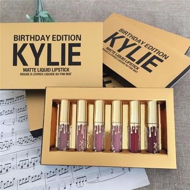 Набор матовых жидких помад Kylie Birthday Edition из 6 штук!