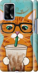 Чехол на Oppo A74 Зеленоглазый кот в очках "4054c-2305-7105"