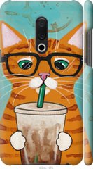 Чехол на Meizu 15 Plus Зеленоглазый кот в очках "4054c-1473-7105"
