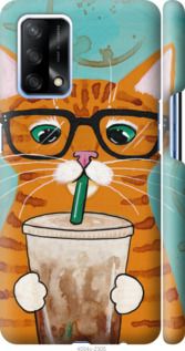 Чехол на Oppo A74 Зеленоглазый кот в очках "4054c-2305-7105"