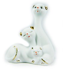Статуэтка Белые котики (SKD-0197)